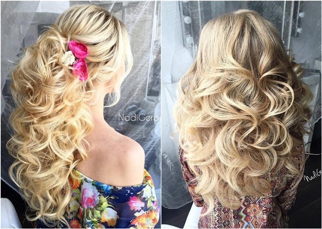 Bridal Curly Hairstyle | Reception hairstyles, Traditional hairstyle,  Hairstyle