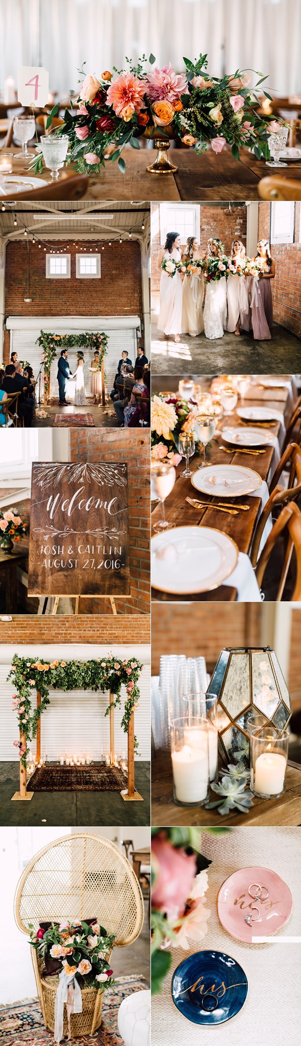 Rustic industrial wedding theme ideas