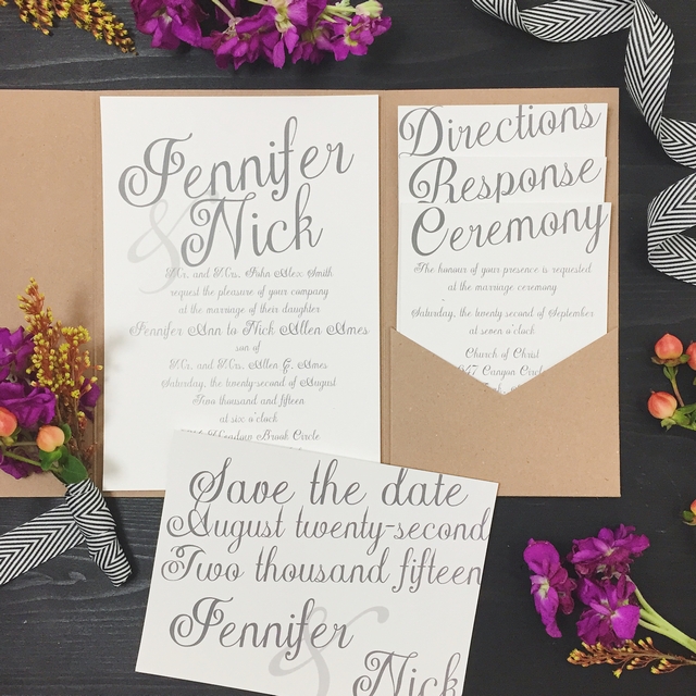 Basic invite Wedding Invitation Set 