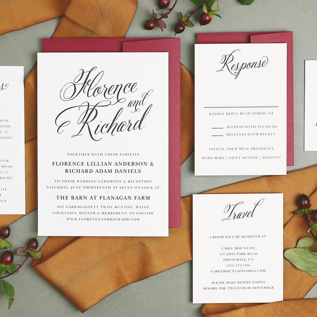 Basic invite Wedding Invitation Set 