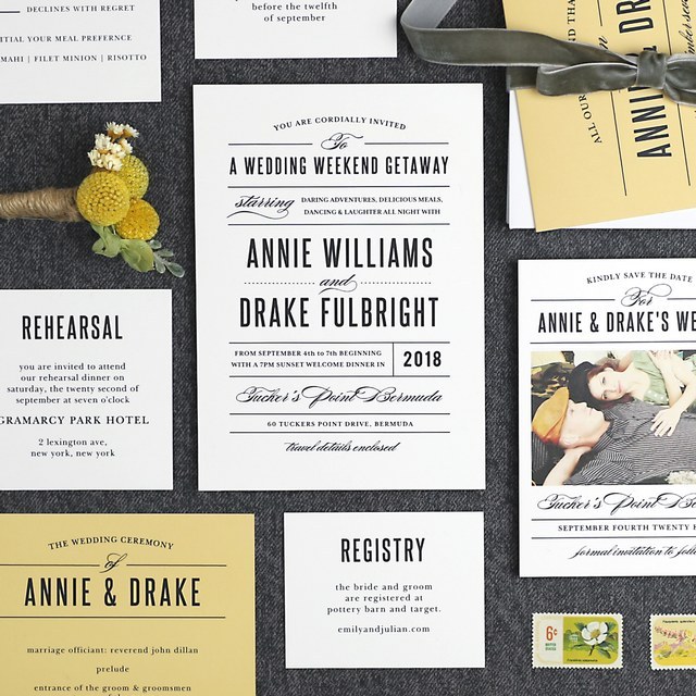 Basic invite Wedding Invitation Set 