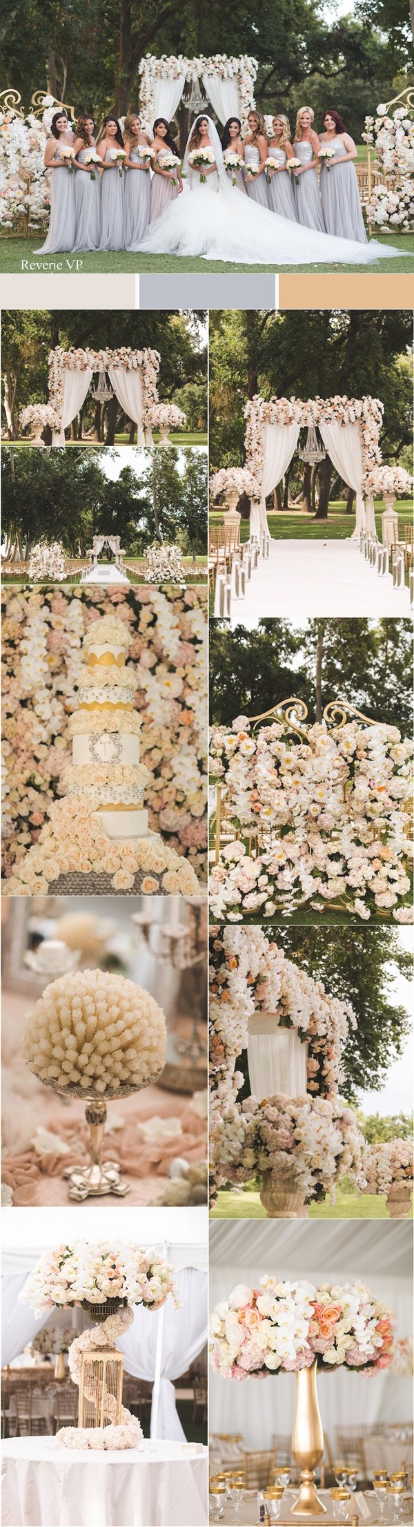 Dream fairytable peach wedding color ideas