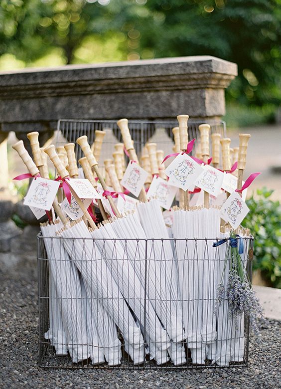 Parasols are such an elegant way to keep your guests cool out an outdoor venue