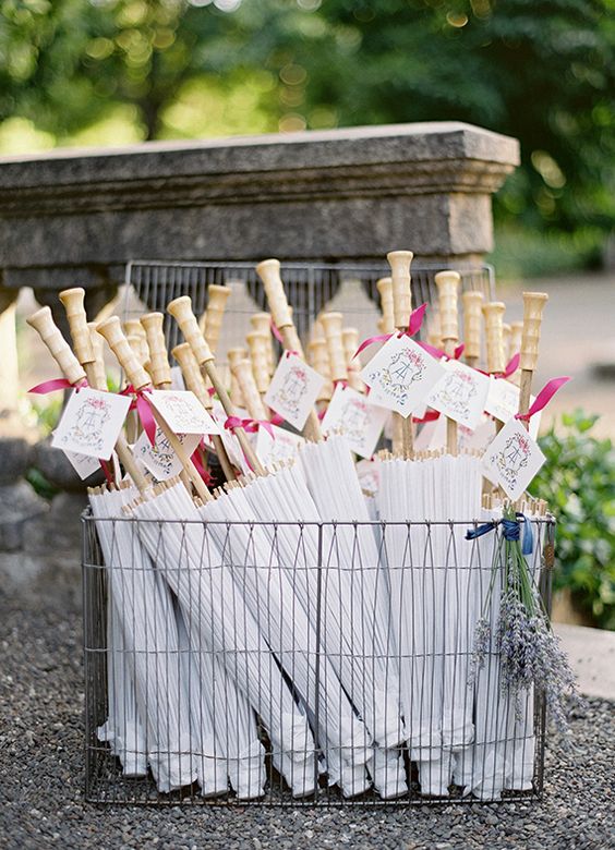 Top 14 Awesome Tips For An Outdoor Wedding 17 Parasols are such an elegant way to keep your guests cool out an outdoor venue