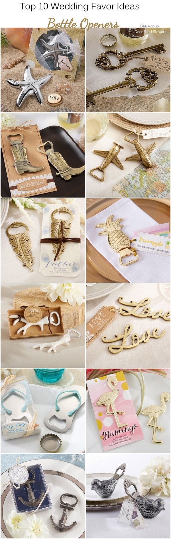 Wedding bottle openers favors