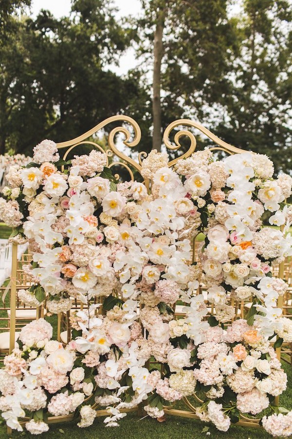 blush wedding flower backdrop