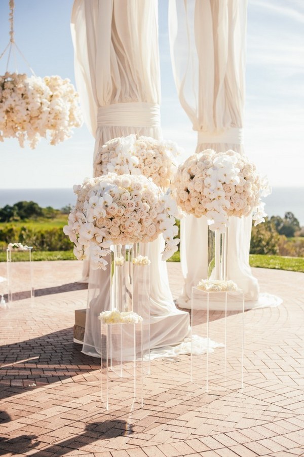 blush wedding flower decor