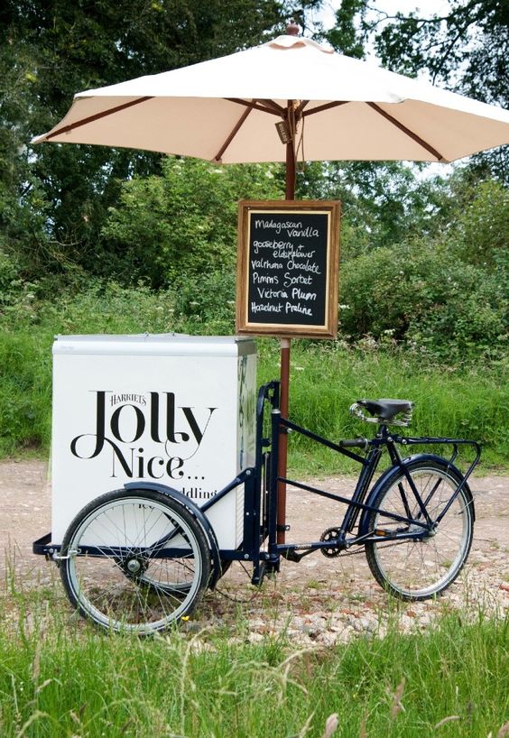Top 14 Awesome Tips For An Outdoor Wedding 5 ice cream bike for wedding