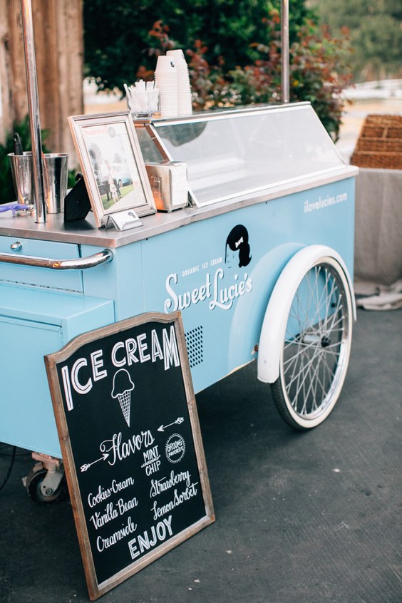 Top 20 Small Finger Food Wedding Mini Desserts for 2025 27 ice cream cart via Jen Rodriguez Photography