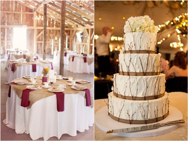 rustic burlap wedding decor