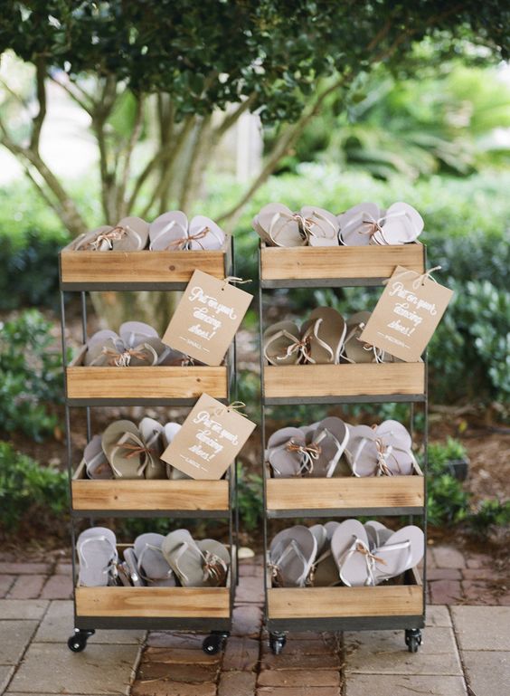 rustic wedding flip flops