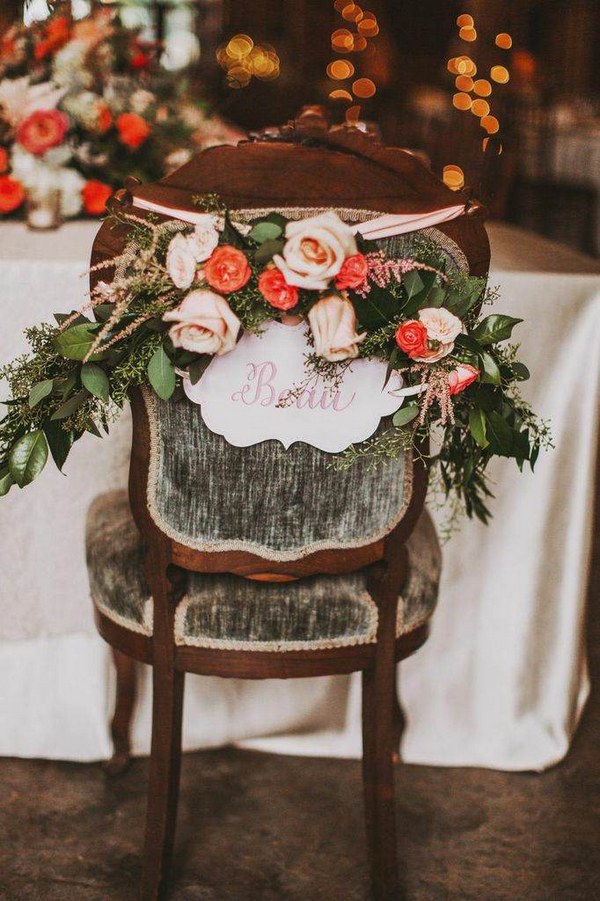 vintage wedding chair decor