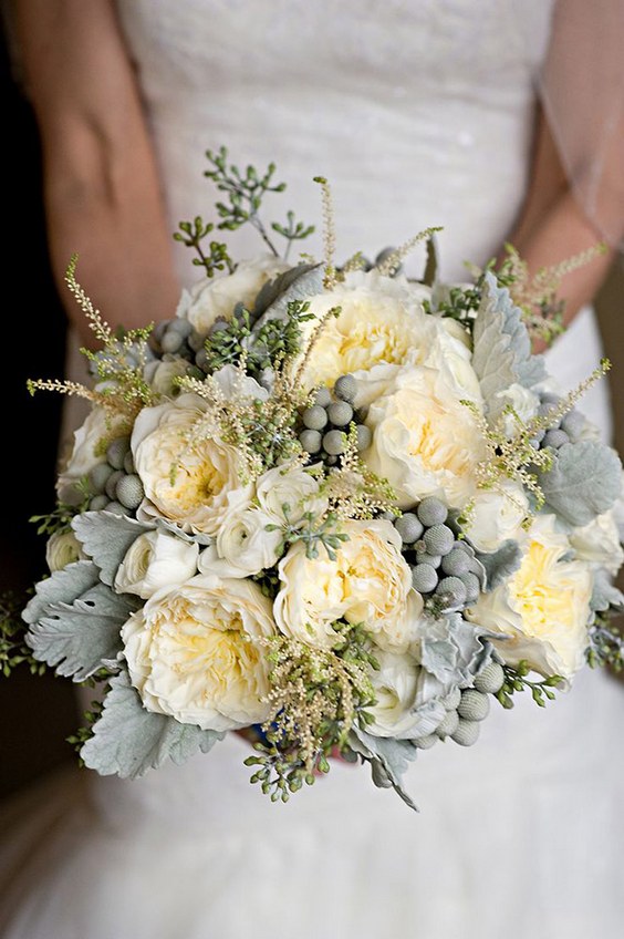 winter wedding bouquets via orange girl photographs