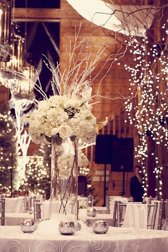 winter wedding centerpieces