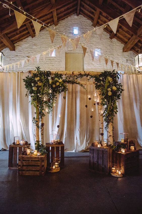 Aisle Ceremony Backdrop Arbour Candles