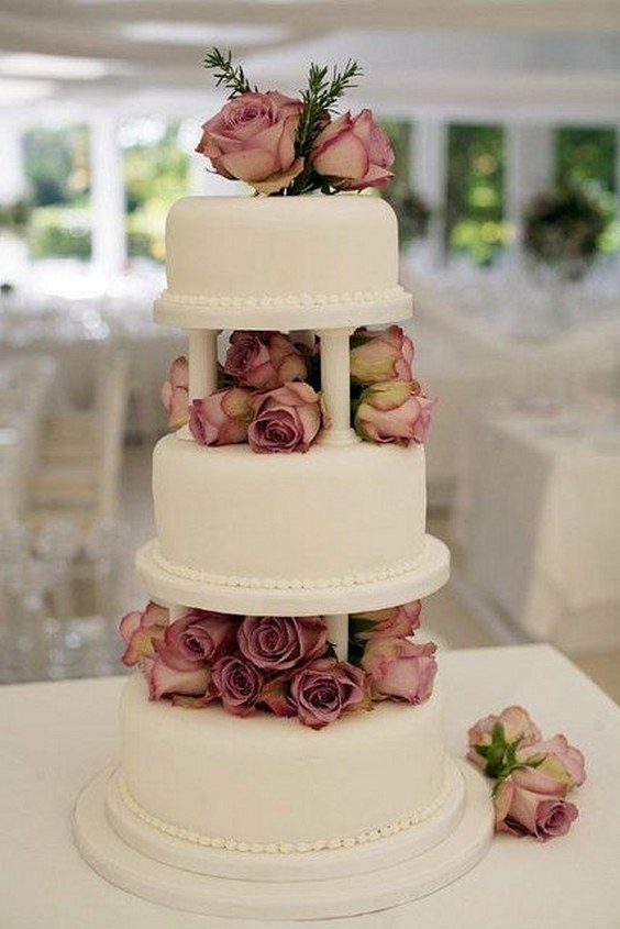 Dusty Rose Wedding Cake by The Little Village Cake