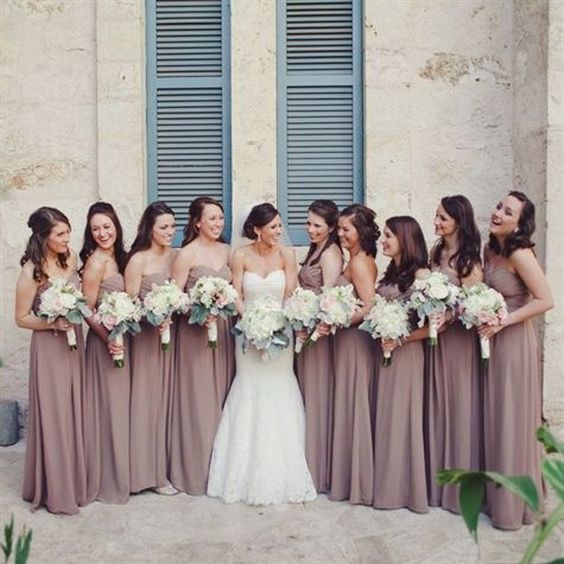 Dusty rose bridesmaid dresses 