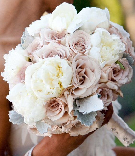 Dusty rose wedding bouquets 2