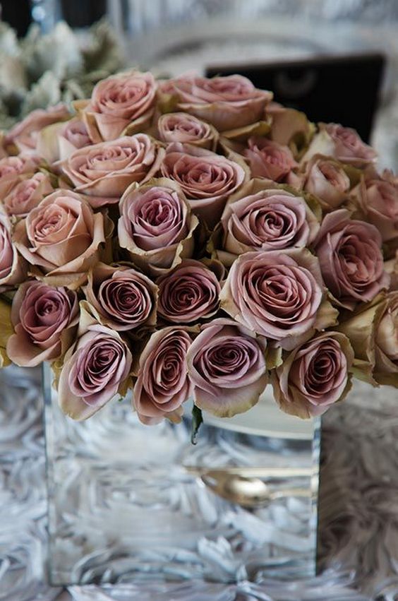 Dusty rose wedding centerpieces