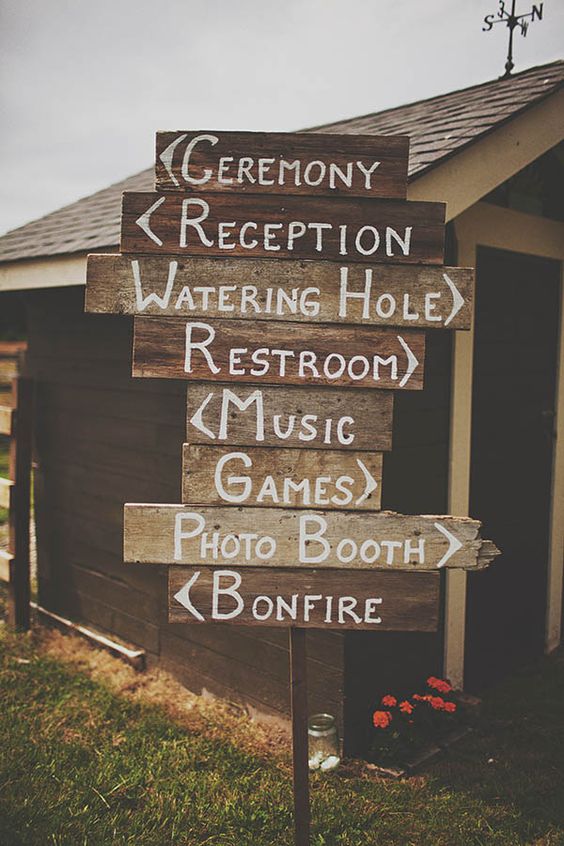 Homespun DIY Farm Wedding Sign