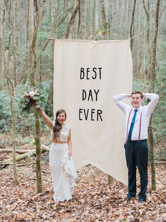 boho simple wedding backdrop