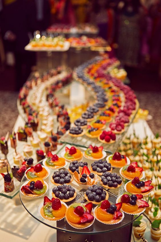 colorful mini wedding dessert ideas