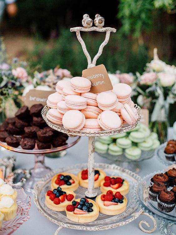 gourmet mini wedding desserts bar