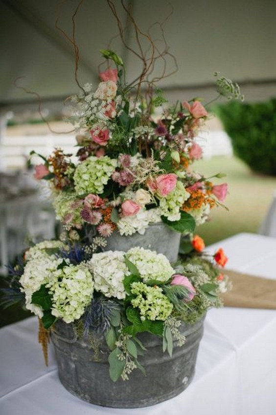 hydrangeas wedding centerpiece