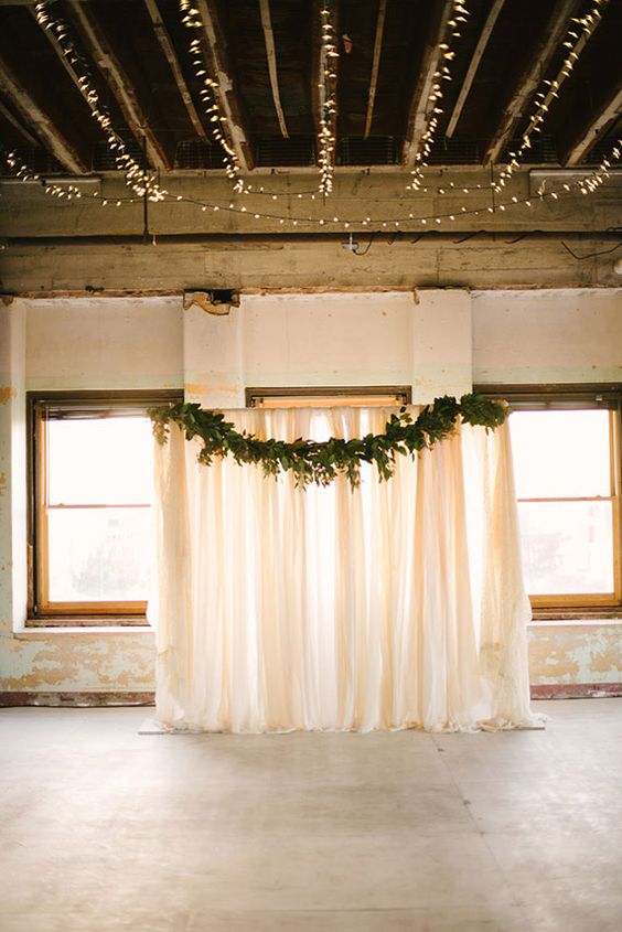 indoor simple wedding backdrop