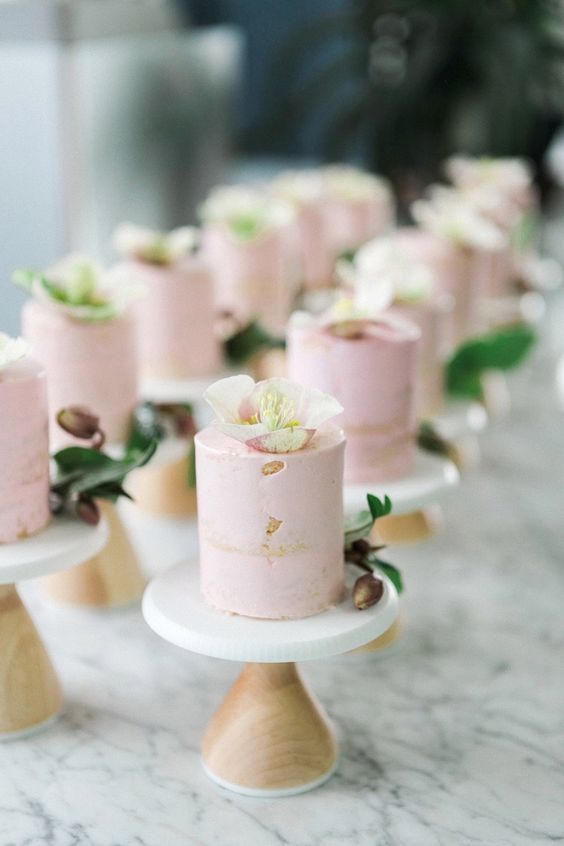 pink small cute mini miniature pale pink cake