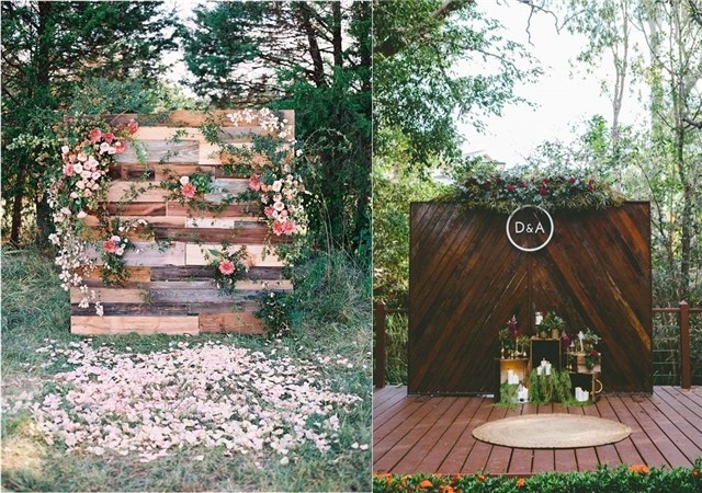 rustic wedding backdrop