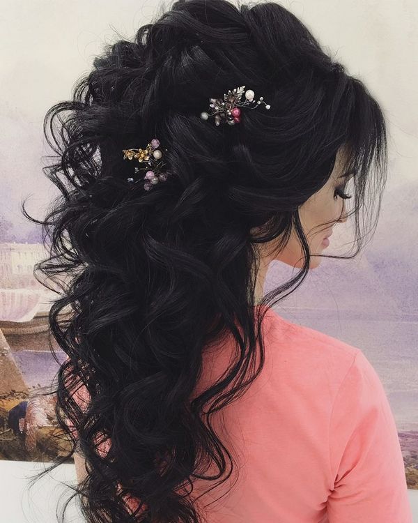 Long wedding updos and hairstyles from Elstile 