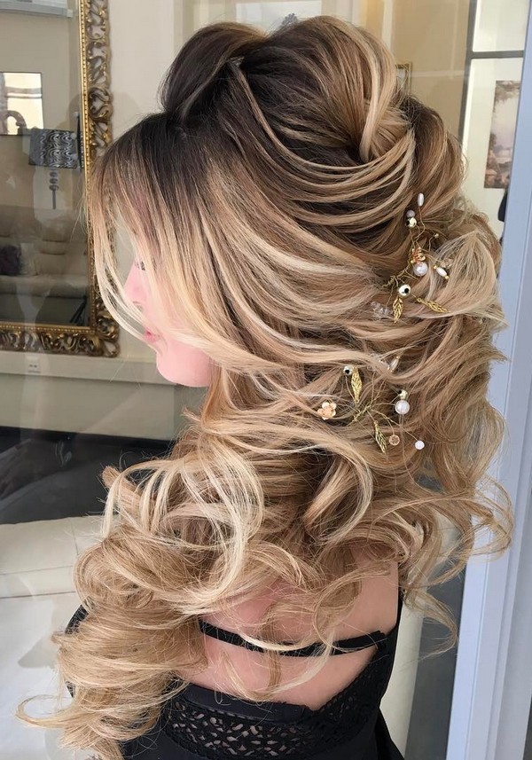 Long wedding updos and hairstyles from Elstile 