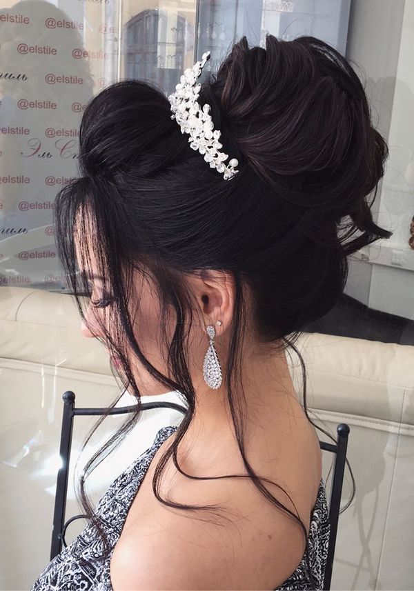 Long wedding updos and hairstyles from Elstile 