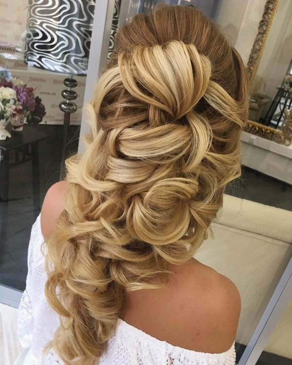 Long wedding updos and hairstyles from Elstile 