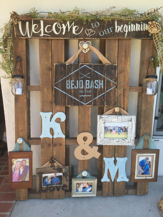 Pallet wedding decor