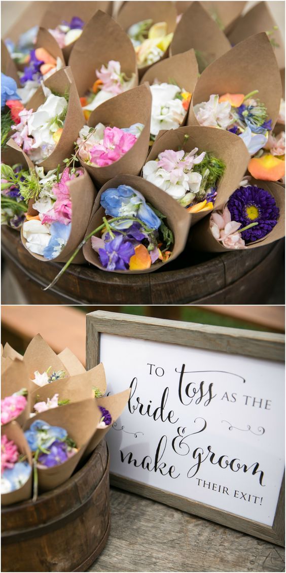 Wedding confetti wedding send off toss idea