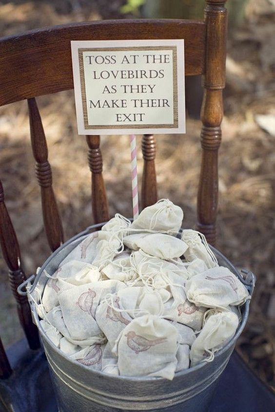 Wedding confetti wedding send off toss idea