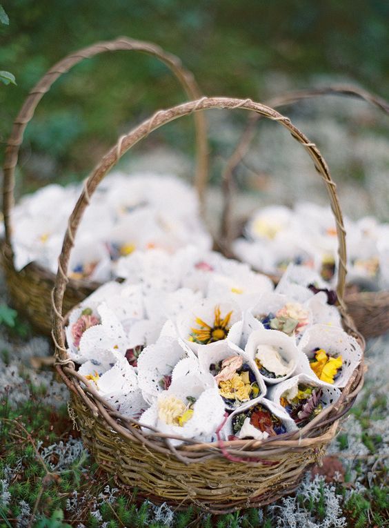 Wedding confetti wedding send off toss idea