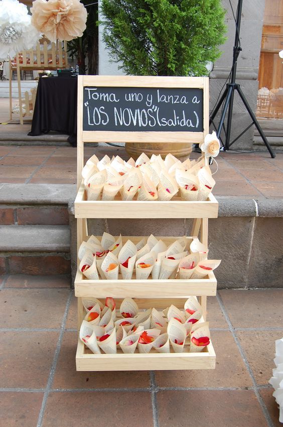 Wedding confetti wedding send off toss idea