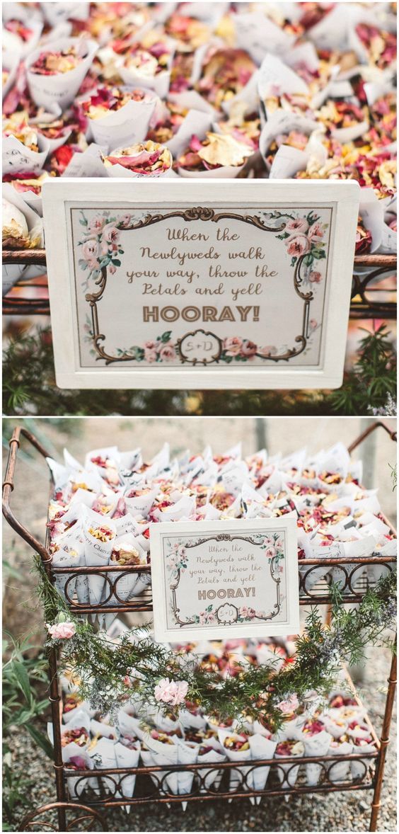 Wedding confetti wedding send off toss idea