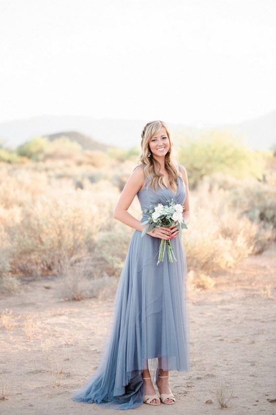 dusty blue bridesmaid dress