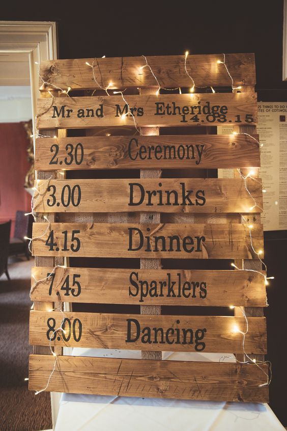 rustic country wood pallet wedding sign
