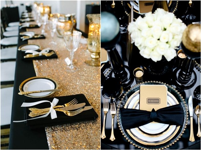 Black and Gold Wedding Color Idea