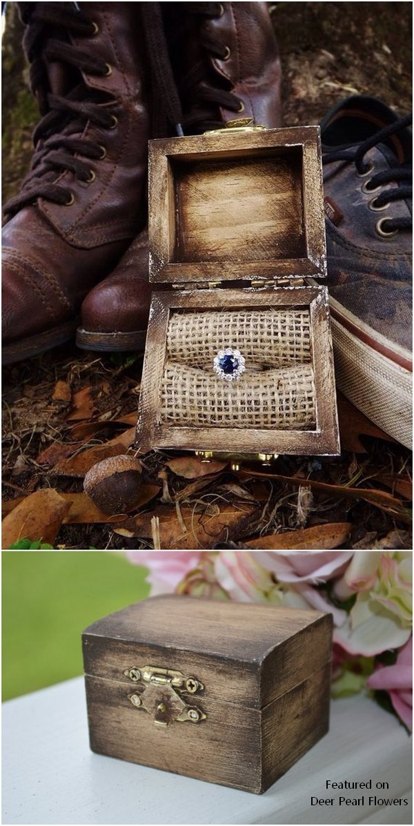 shabby chic wedding ring pillow alternative