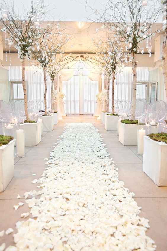 White wedding aisle