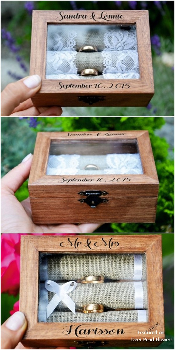 wooden wedding ring box