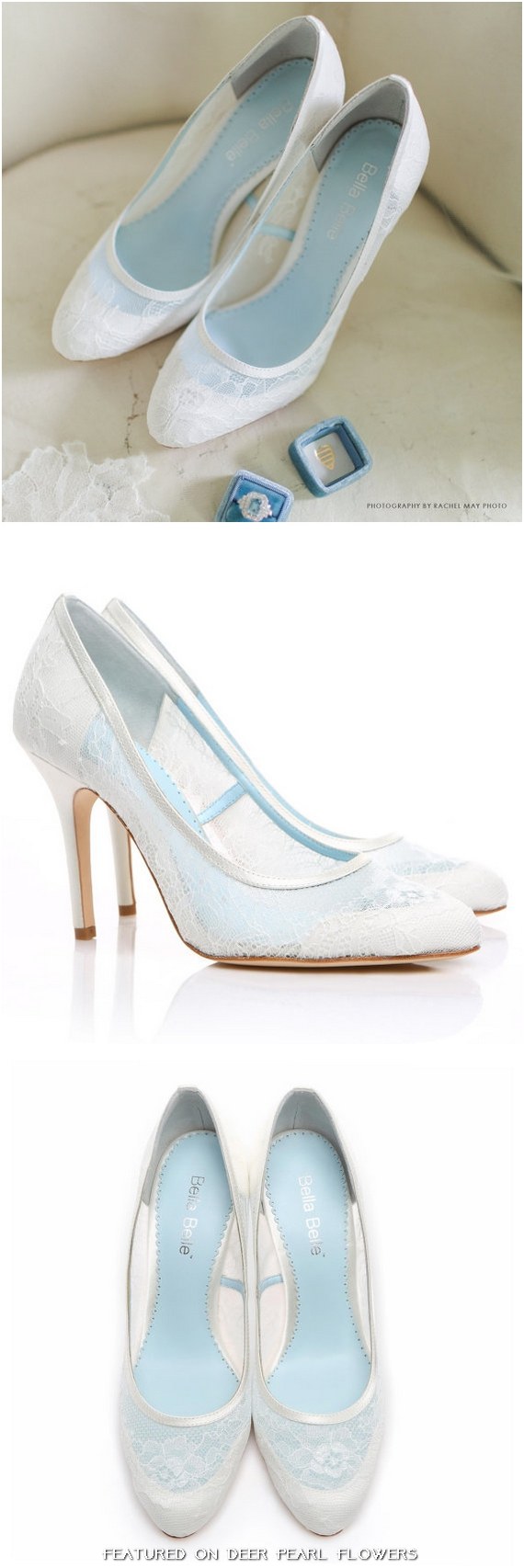 Chantilly Lace Wedding Shoes Closed Toe Pumps