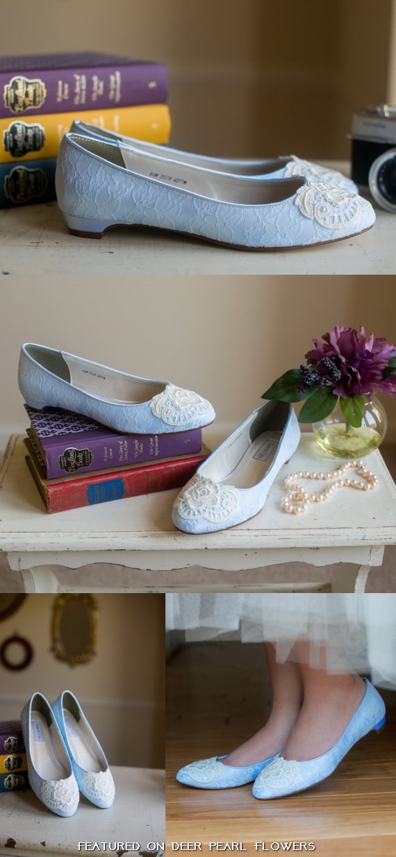 Lace wedding shoes ballet flats low heel short heel bridal shoes