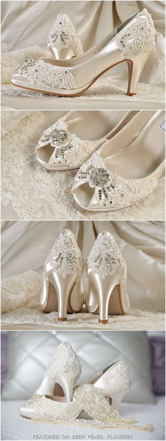 champagne peep toe shoes